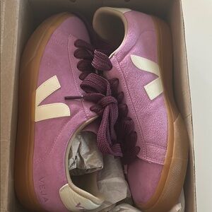 Veja Pink and Cream Sneakers